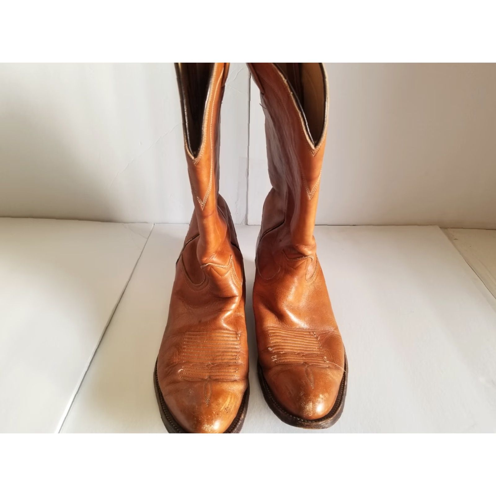 Tony Lama TONY LAMA Western Boots Leather Pointed-Toe 9.5 A Fits 8.5 - 9 Brown Mens Boots Cowboy 5084 Size US 10 / EU 43 - 6 Thumbnail