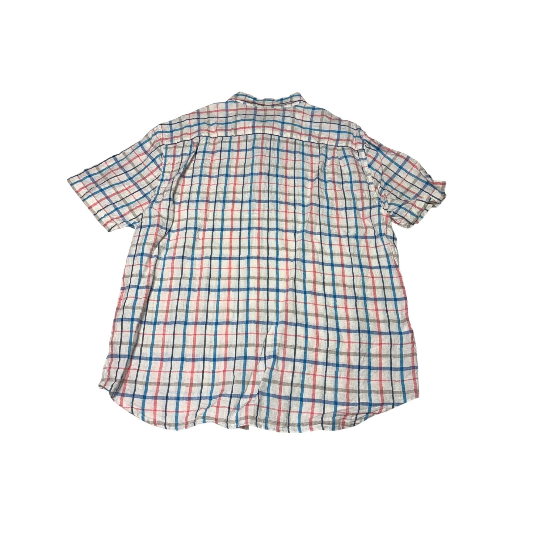 Tommy Bahama Tommy Bahama Short Sleeve Button-Up Shirt Plaid Linen XX L Mens White Size US XXL / EU 58 / 5 - 5 Thumbnail