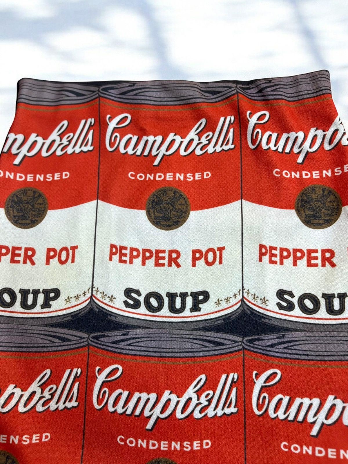 Vintage Skirt with a print of Andy Warhol's Campbell's Soup Cans Size 26" / US 2 / IT 38 - 2 Thumbnail