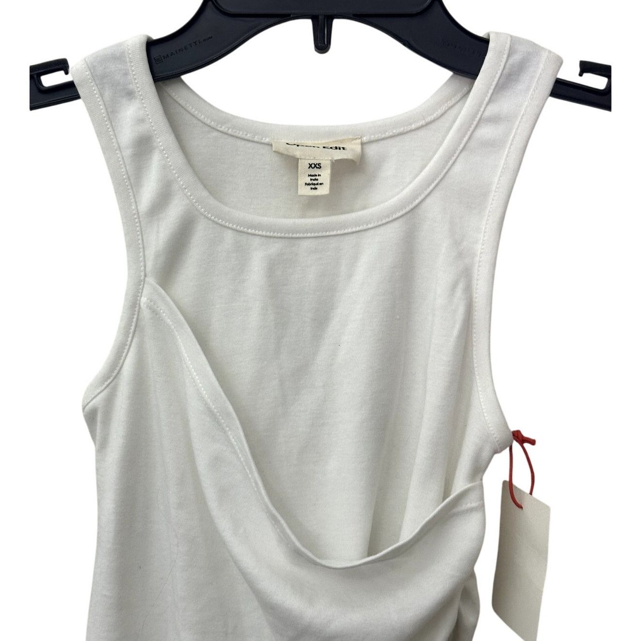 Other Open Edit Tank Top Ruched Side Comfortable White XXS NWT Size XXS / US 00 / IT 34 - 2 Thumbnail