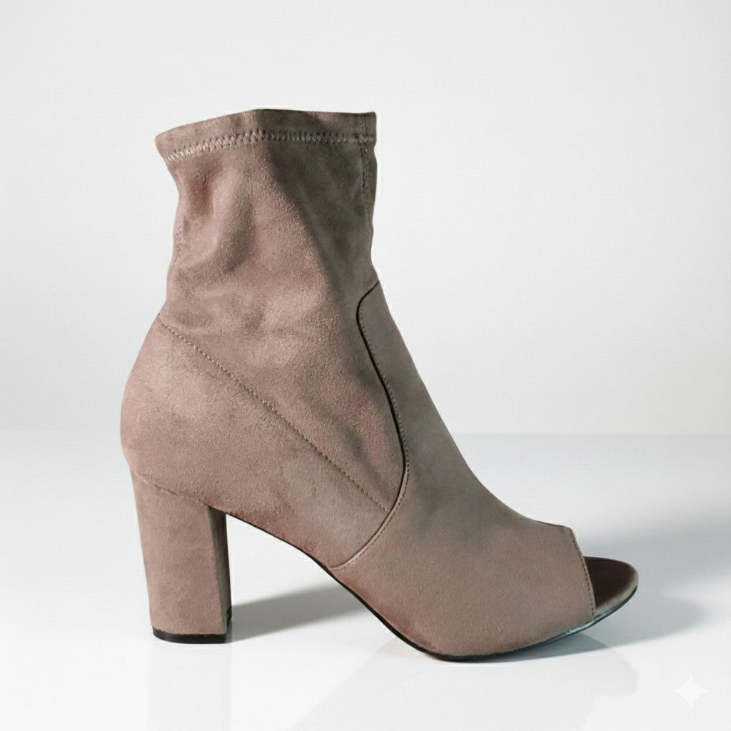 Other Charlotte Russe Size 9 Booties Taupe Beige Microfiber Sretch Size US 9 / IT 39 - 6 Thumbnail