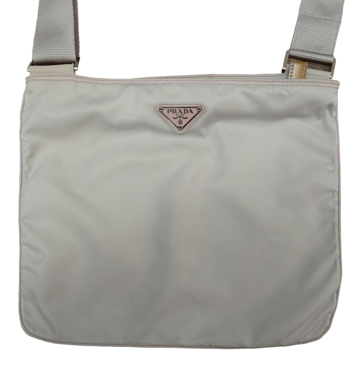 Prada Prada Sling Bag Pink Threading with Pink Logo Size ONE SIZE - 8 Thumbnail
