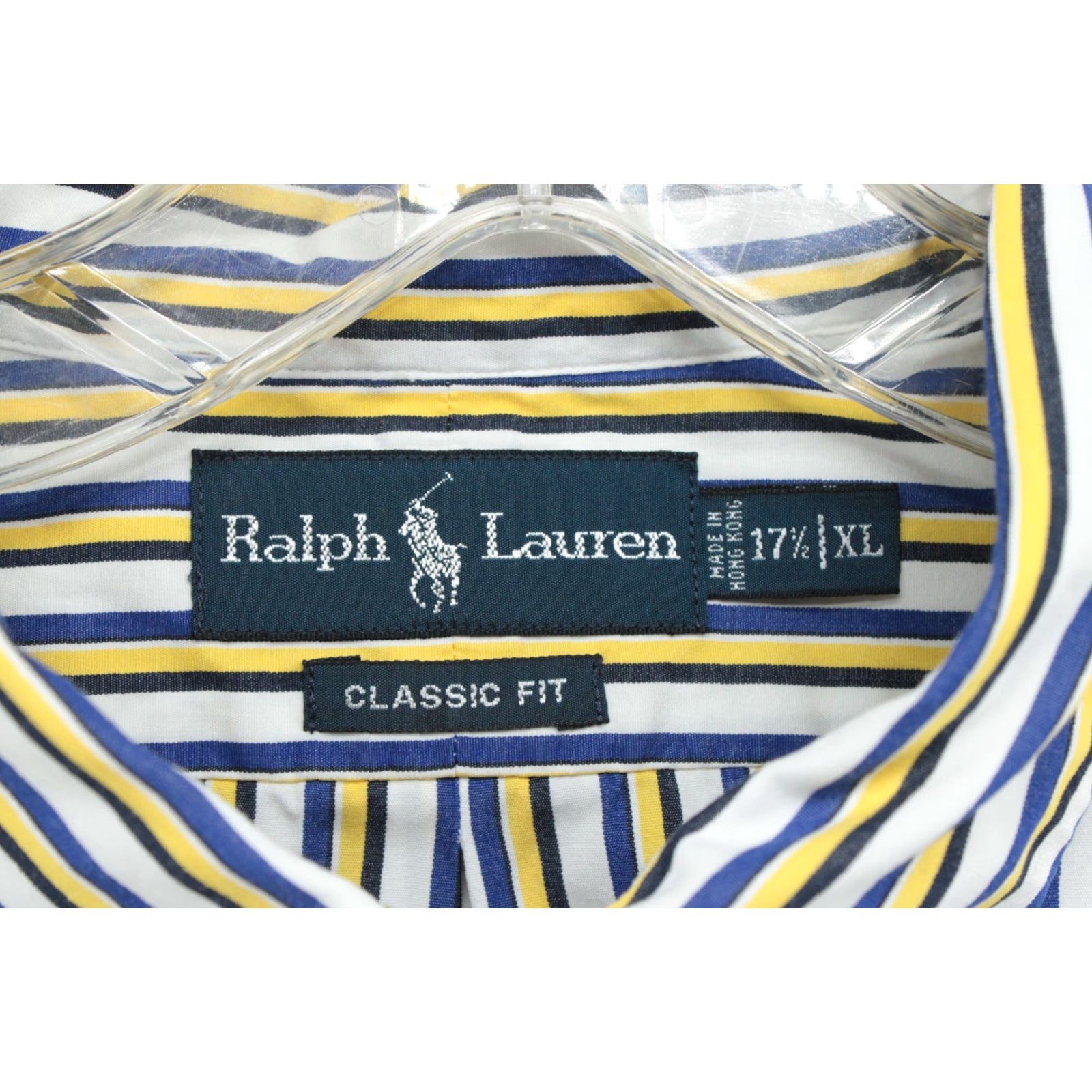 Polo Ralph Lauren VINTAGE Polo Ralph Lauren Shirt Mens 17.5 Vertical Stripe Button Front Classic Preppy Size US XXL / EU 58 / 5 - 6 Thumbnail
