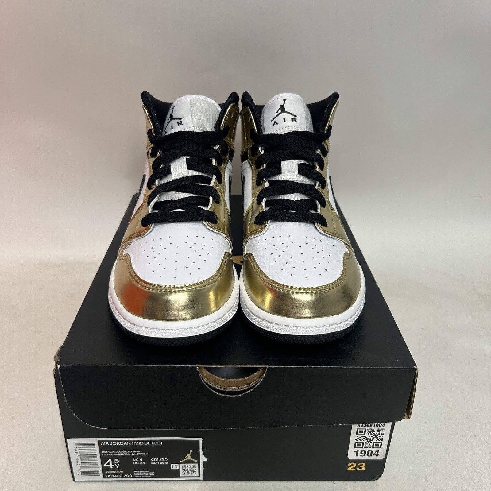 Jordan Brand Nike Air Jordan 1 Retro Mid SE “Metallic Gold” 2024 Size US 6 / IT 36 - 2 Thumbnail