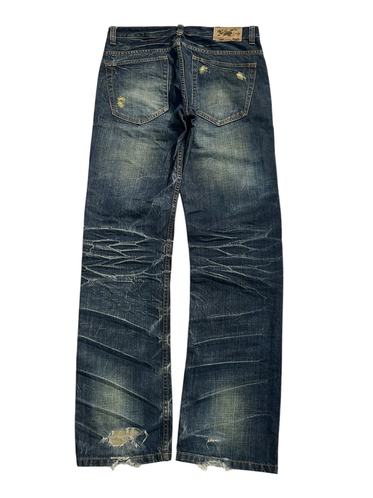 Japanese Brand × Kapital × Vintage Nylaus Japanese Style Distressed Denim Jeans Size US 34 / EU 50 - 14 Thumbnail