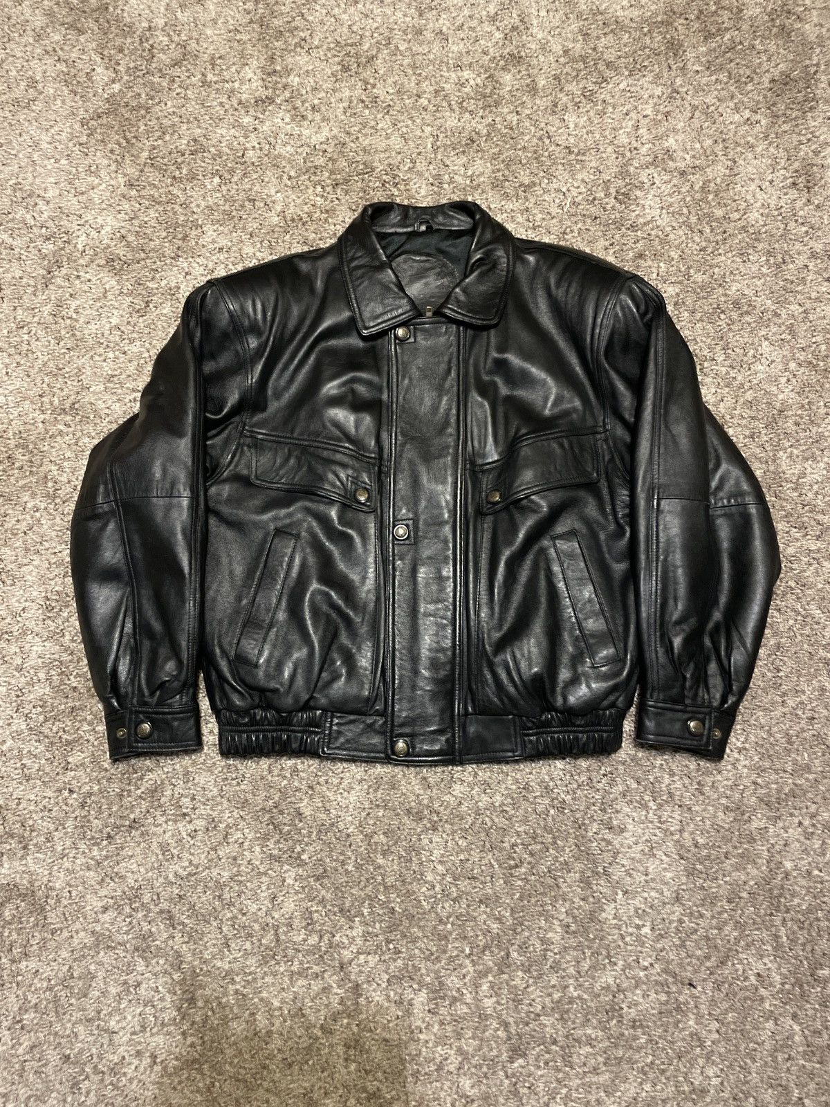 Vintage vintage leather jacket Size US L / EU 52-54 / 3 - 1 Thumbnail