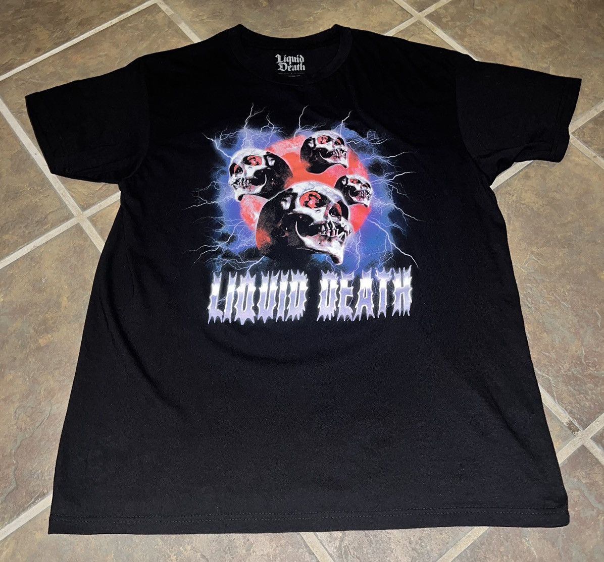 Other LIQUID DEATH LIGHTNING SKULLS T-SHIRT Size US L / EU 52-54 / 3 - 2 Thumbnail