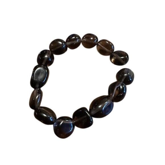 Free People Chunky Smoky Quartz Free People Bead Bracelet Spiritual Ener Size ONE SIZE - 2 Thumbnail