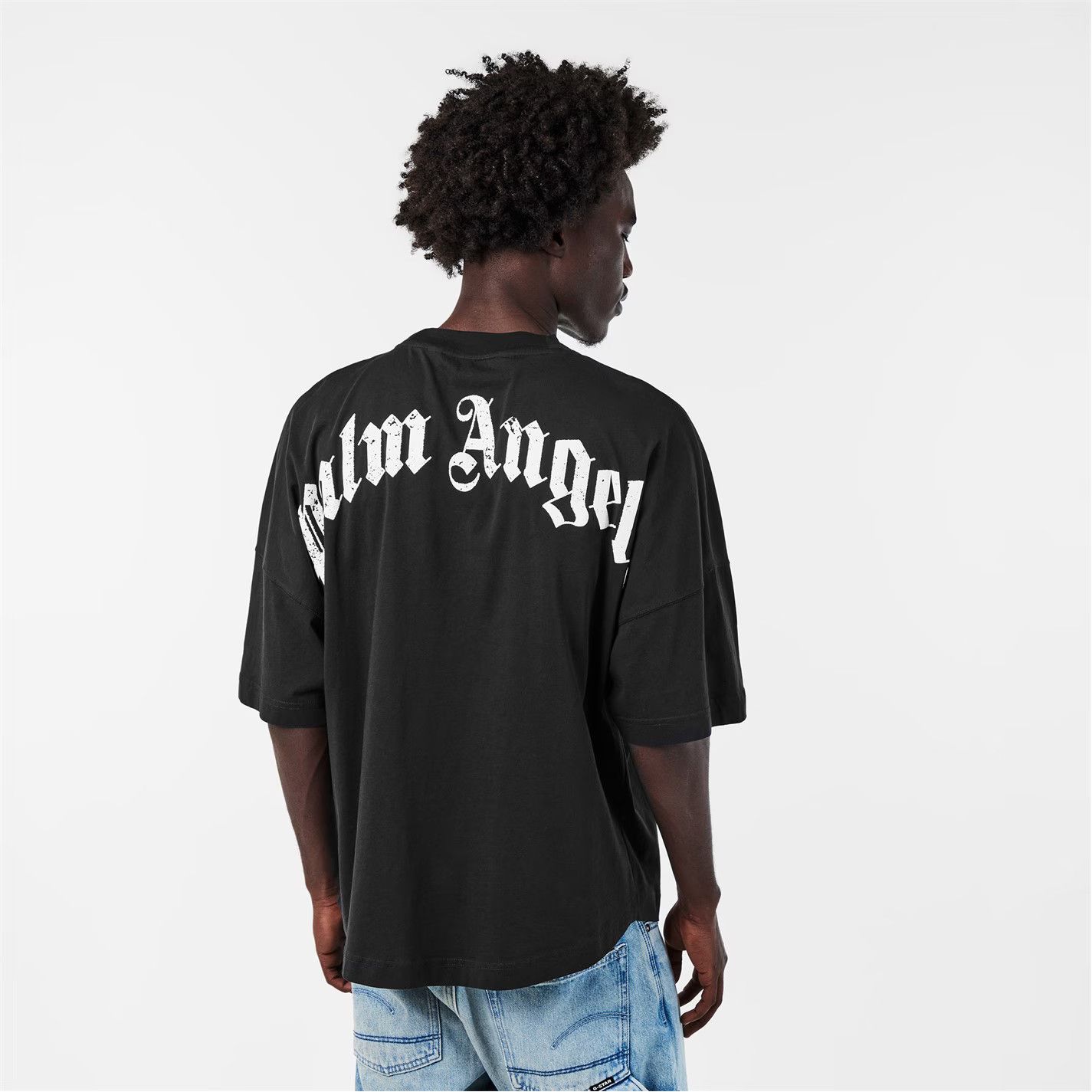 Palm Angels o1g2r1mq0426 Gothic Oversized T-Shirt in Black Size US M / EU 48-50 / 2 - 4 Thumbnail
