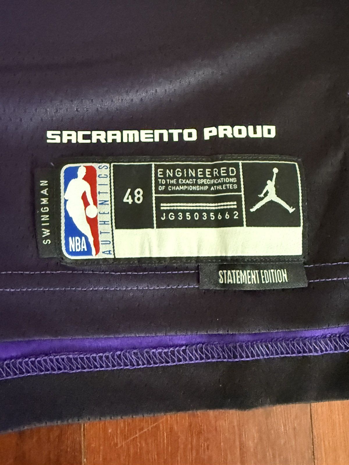Jordan Brand Domantas Sabonis Unisex Sacramento Kings NBA Jersey Size US L / EU 52-54 / 3 - 5 Thumbnail