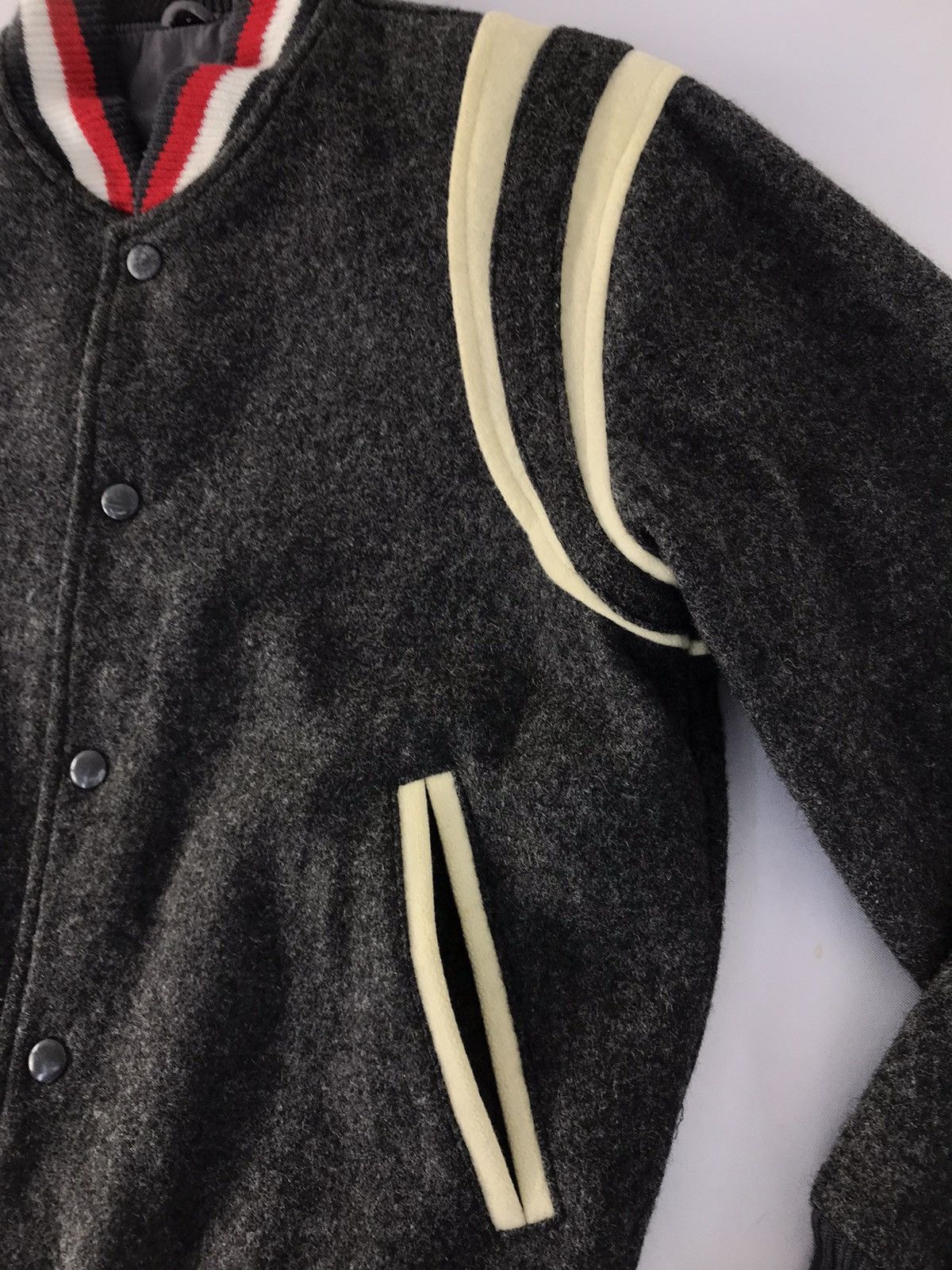 Japanese Brand × Vintage Vintage japanese Brand Varsity Jacket Snap Button Up Size US M / EU 48-50 / 2 - 4 Thumbnail