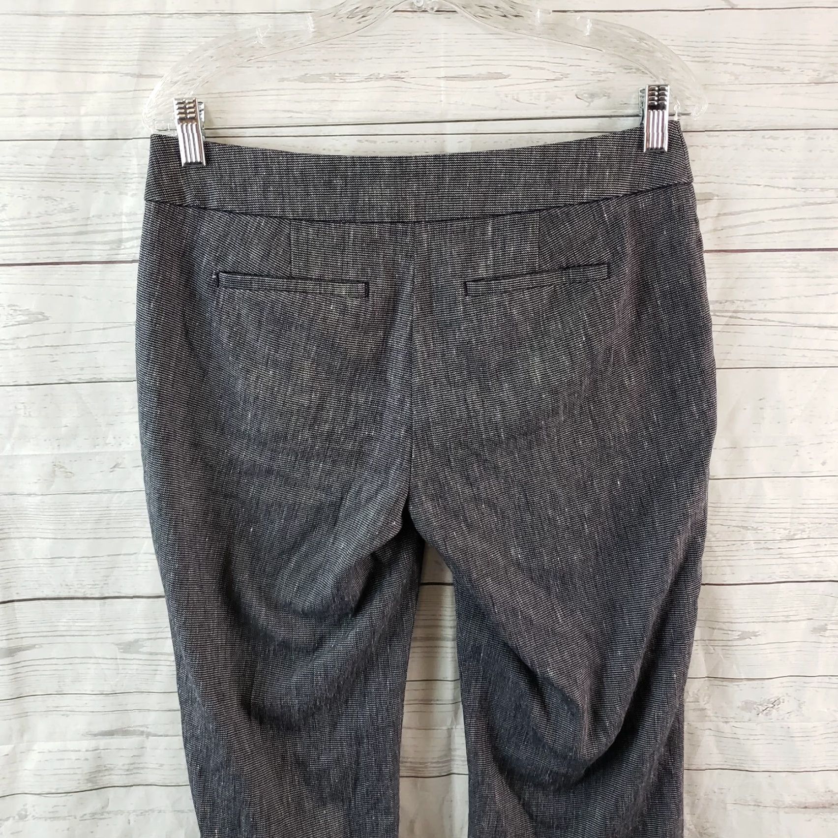Ann Taylor Ann Taylor LOFT Womens Pants Sz 4 Blue Linen Blend Mid Rise Size 27" / US 4 / IT 40 - 4 Thumbnail