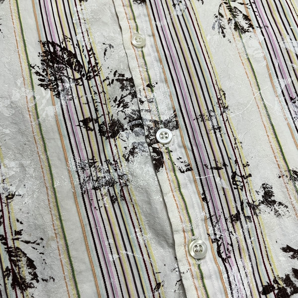 Japanese Brand Edge Rupert Flower Stripes Punk Shirt Size US S / EU 44-46 / 1 - 3 Thumbnail