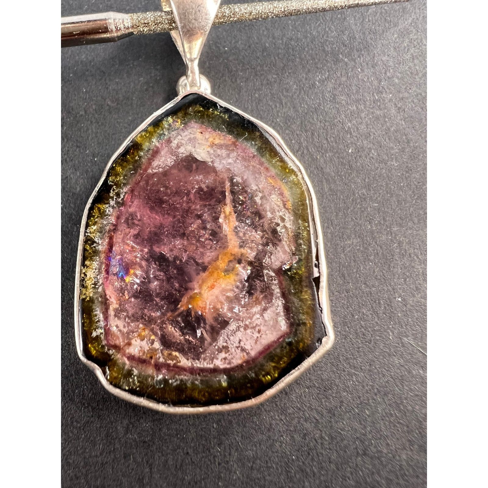 Other NEW Watermelon tourmaline sterling silver pendant 8.16 grams Size ONE SIZE - 10 Thumbnail