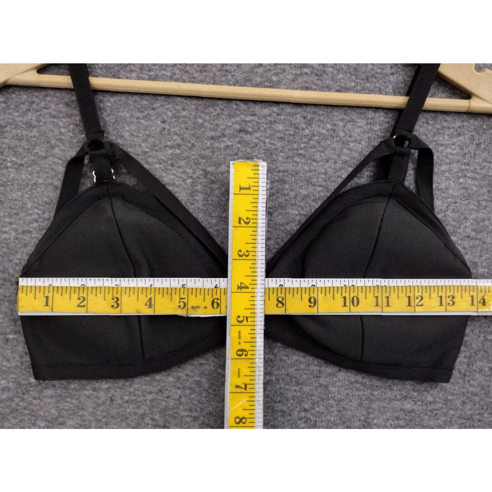 Vintage Codigo Womens Balconette Bra S Black DD Lightly Lined Strappy Underwired Adjustable Hook & Eye Nike Size ONE SIZE - 4 Thumbnail