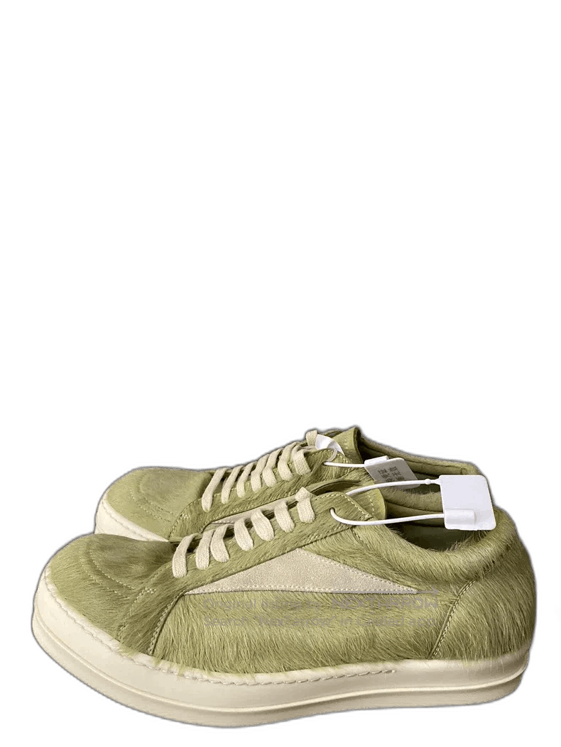 Rick Owens Rick Owens Green Fur Sneakers Size 43. Size US 10 / EU 43 - 1 Thumbnail
