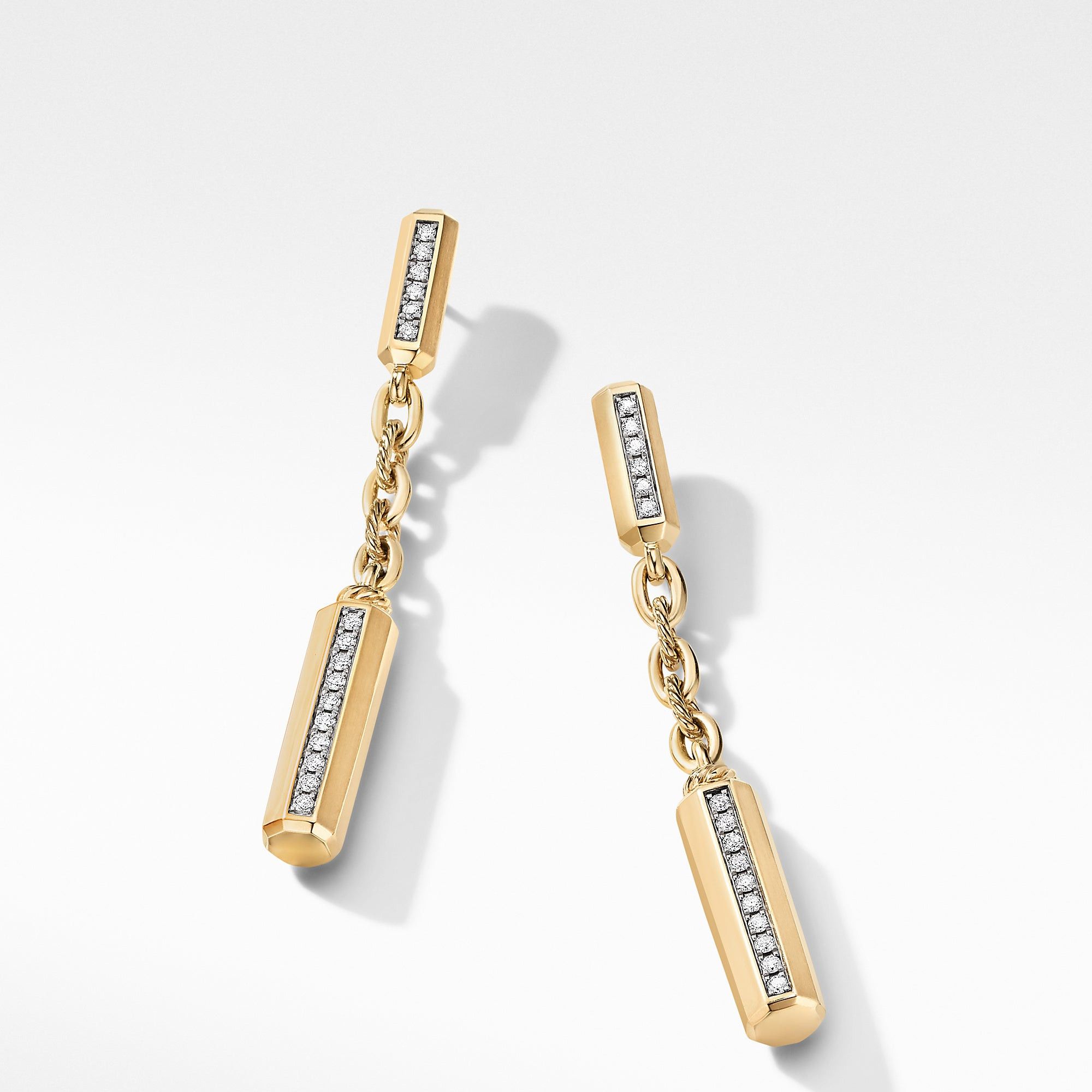 David Yurman o1w1db10325 Earrings in 18K Yellow Gold with Pave Diamonds Size ONE SIZE - 2 Thumbnail