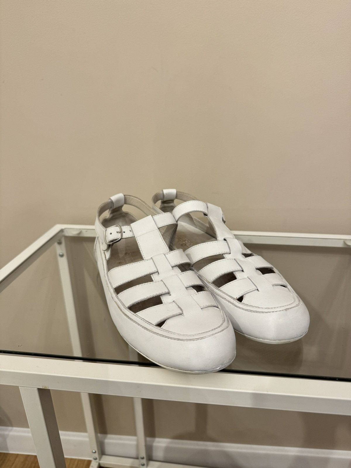 Genuine Leather Candice Cooper white leather sandals for summer Size US 10 / IT 40 - 2 Thumbnail