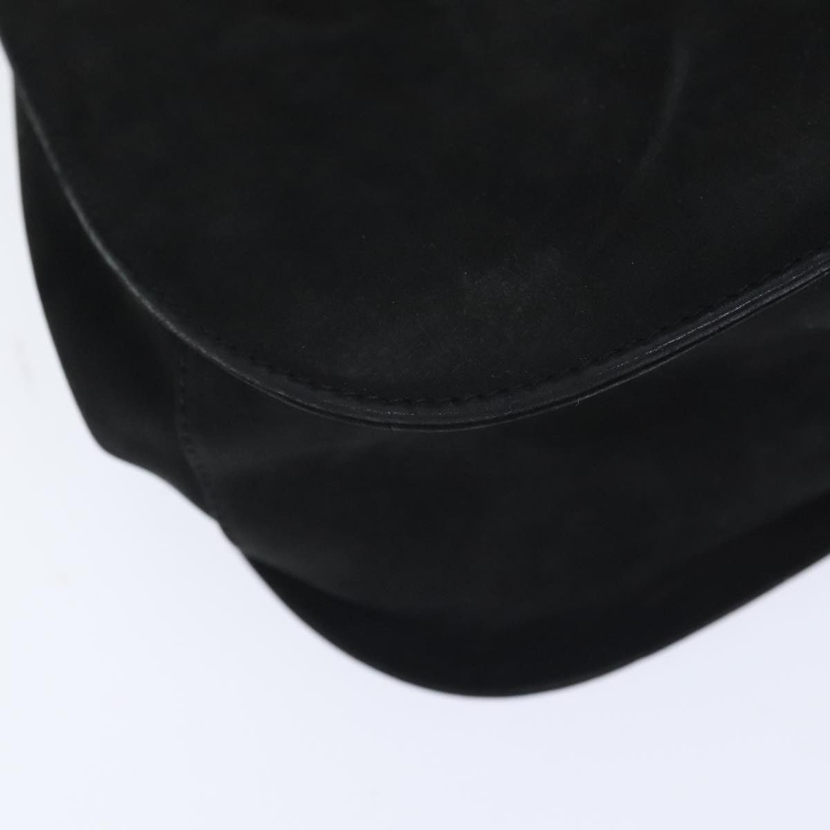 Salvatore Ferragamo Salvatore Ferragamo Gancini Hand Bag Suede Black Gold Size ONE SIZE - 14 Thumbnail