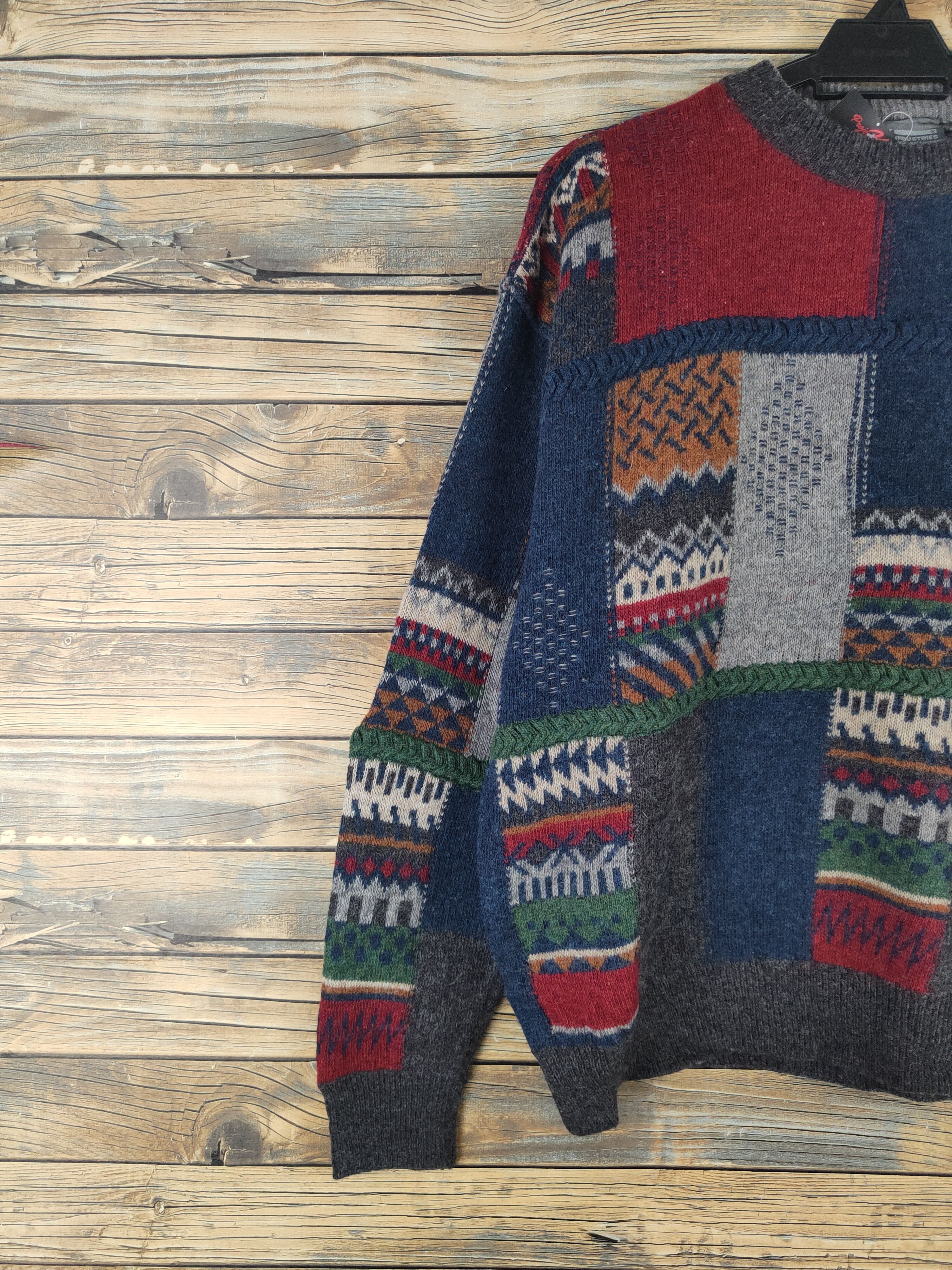 Vintage DL Mark Industries Navy Knitwear Sweatshirts# 46-064 Size US L / EU 52-54 / 3 - 3 Thumbnail