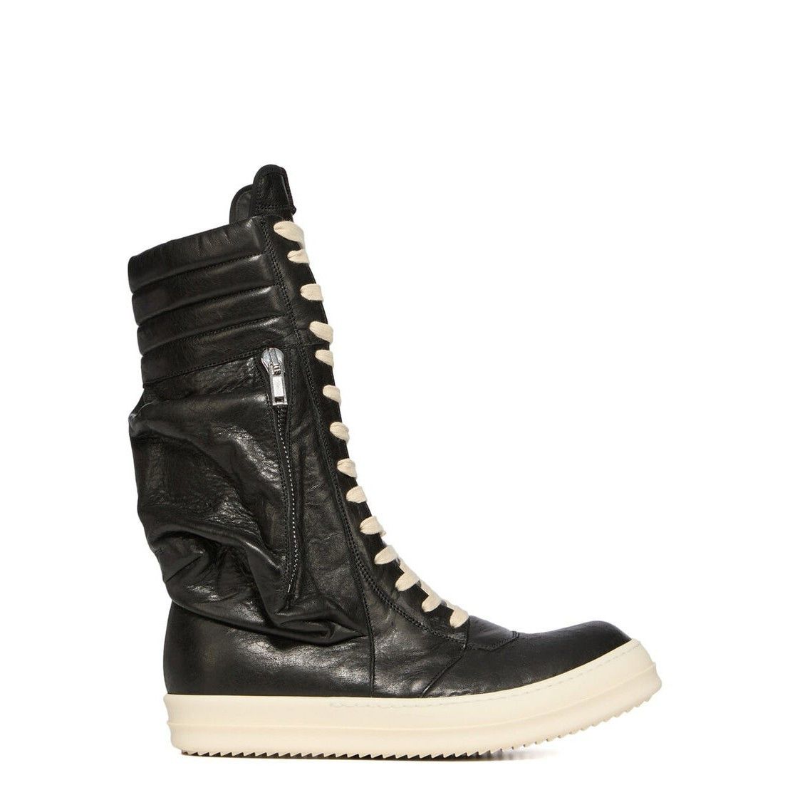 RICK OWENS Temple $1825 Cargo Geobasket Black Sneakers New &