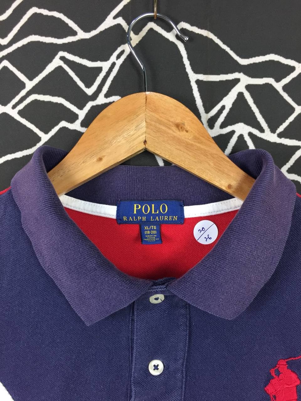 Polo Ralph Lauren Vtg Polo Ralph Lauren Big Pony USA Flag Polo Tee Size US M / EU 48-50 / 2 - 4 Thumbnail