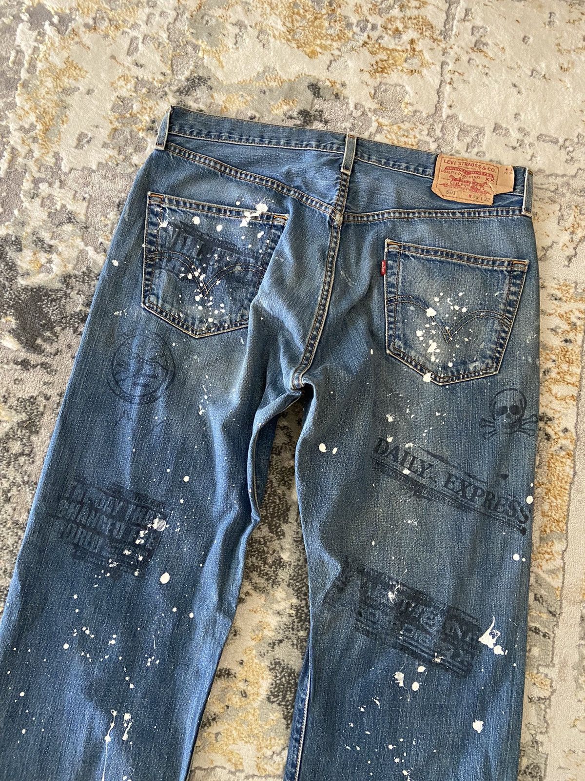 Levi's Vintage Levis Ripped Distressed Grunge Levis Stonewashed Size US 36 / EU 52 - 8 Thumbnail