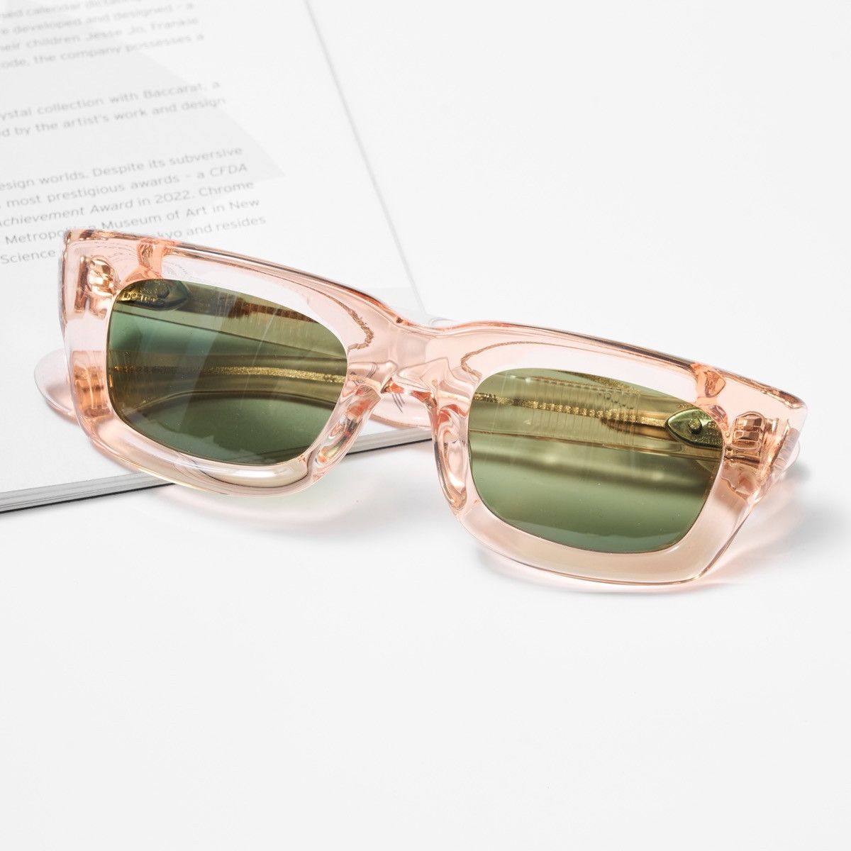 Chrome Hearts CHROME HEARTS STEEZIN PINK CRYSTAL SUNGLASSES Size ONE SIZE - 6 Thumbnail