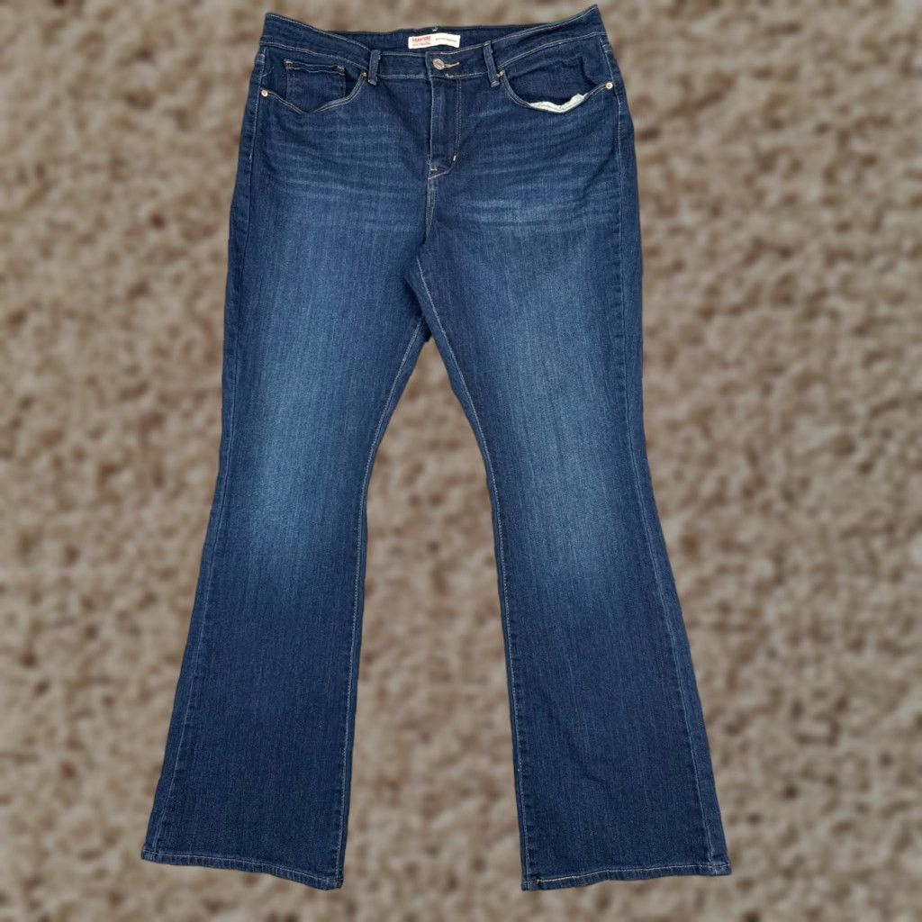 Levi's Levi's 500 Jeans Women Regular Bootcut Mid Rise 33x32 Denim Cotton Blue 16 Comfortable Pockets Distressed Solid Vintage No N/A Size 38" / US 16 / IT 52 - 1 Thumbnail