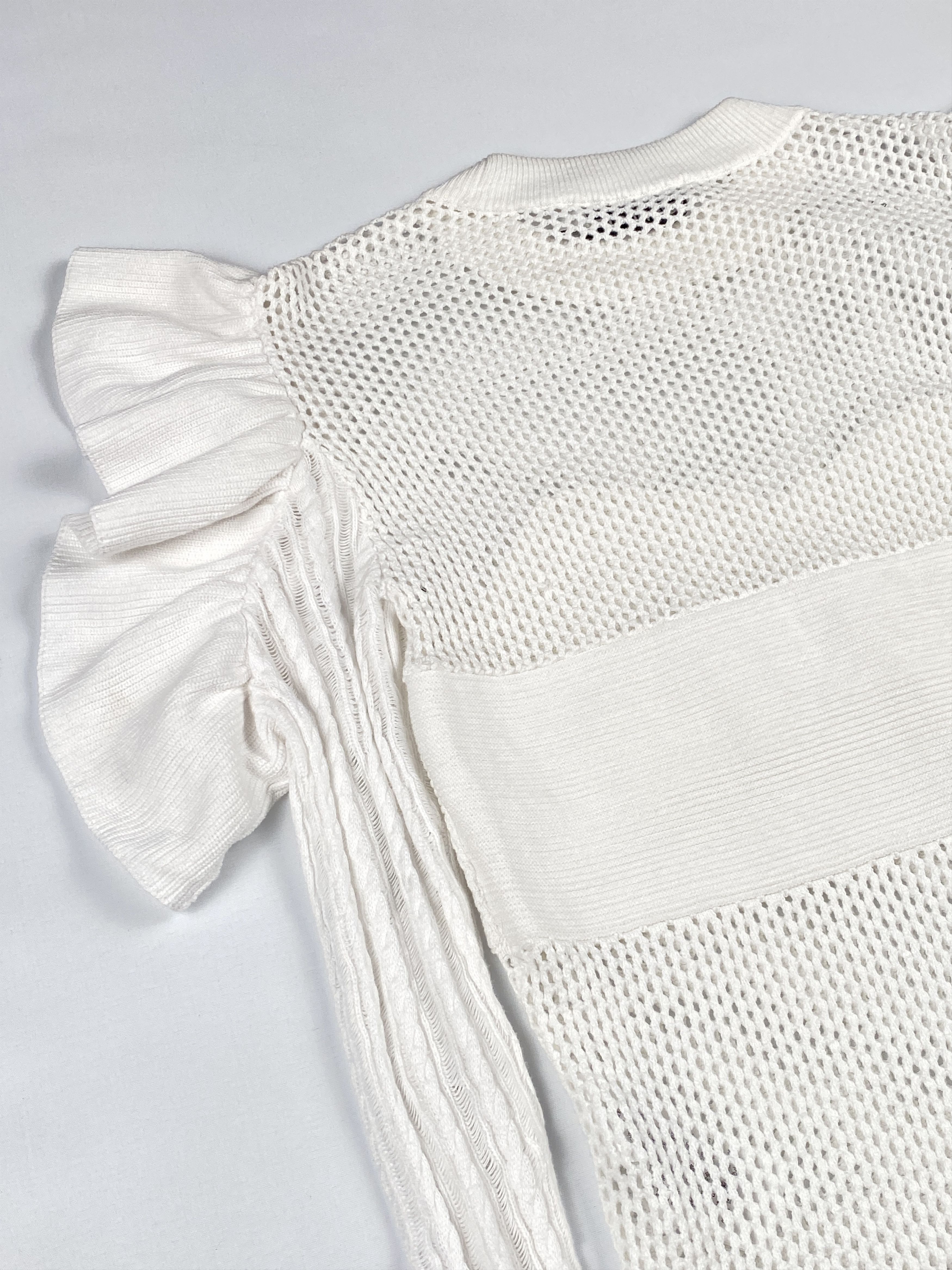 Self-Portrait Frill Cold Shoulder Knit Top Size M / US 6-8 / IT 42-44 - 13 Thumbnail