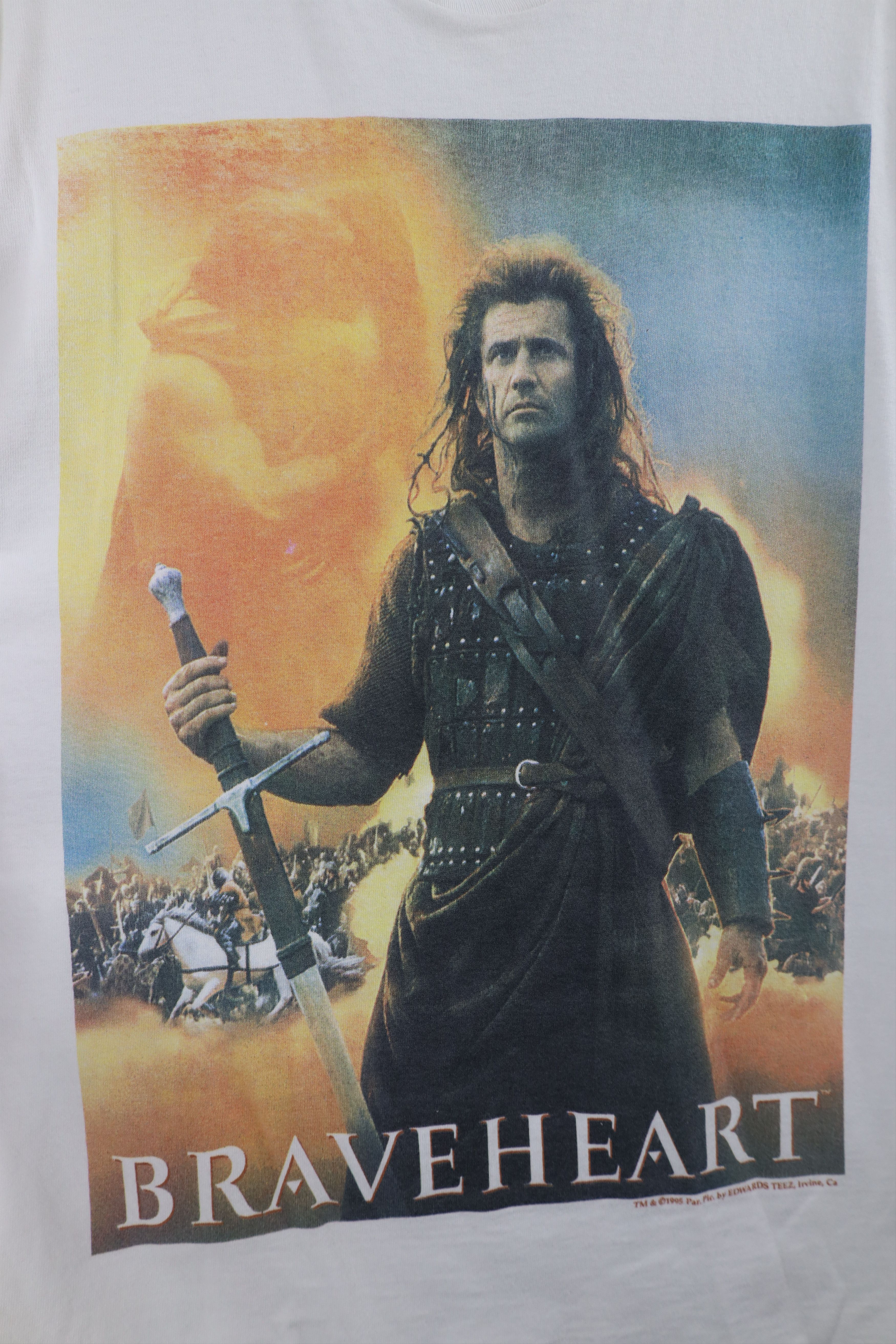 Vintage Vintage 90s Braveheart Movie Short Sleeve T-Shirt White Size US L / EU 52-54 / 3 - 4 Thumbnail