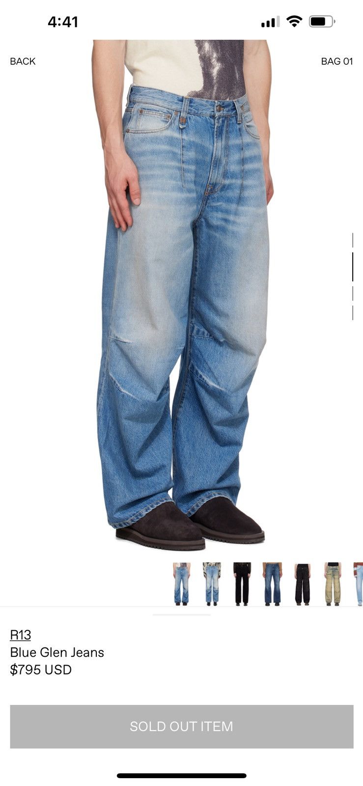 R13 R13 glen denim faded wash Size US 38 / EU 54 - 10 Thumbnail