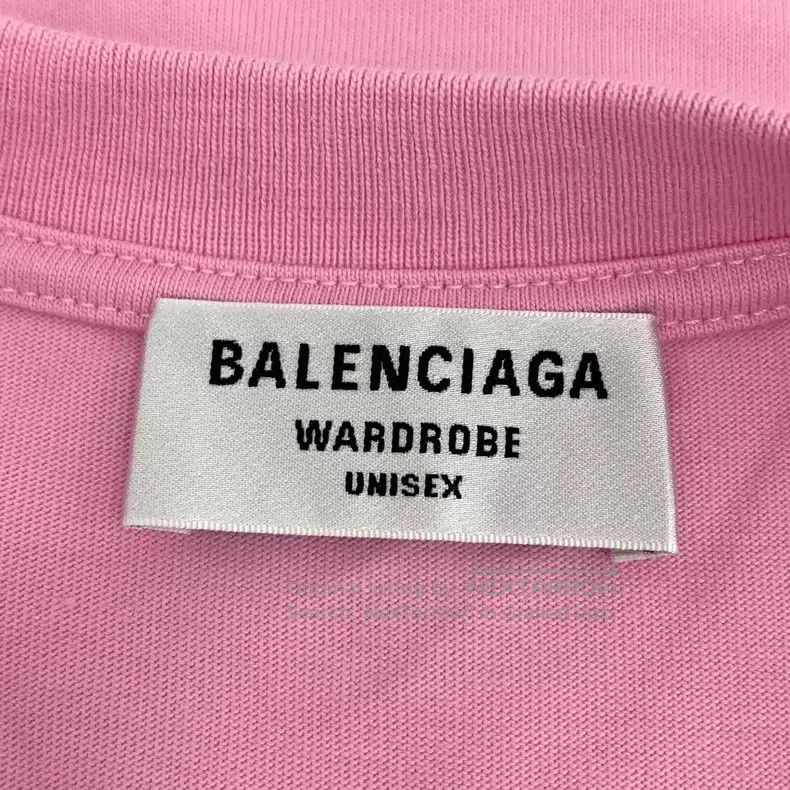 Balenciaga Balenciaga Pink logo letter printed cotton round neck shor Size US XS / EU 42 / 0 - 5 Thumbnail