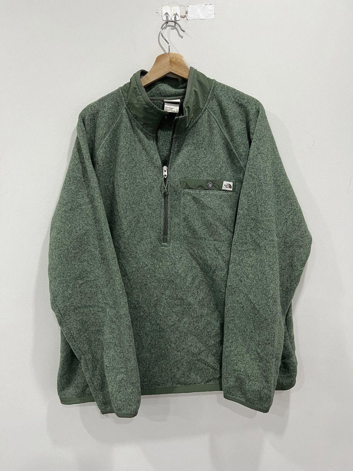 Vintage Vintage North Face Half Zip sweater fleece green Size US XL / EU 56 / 4 - 1 Thumbnail
