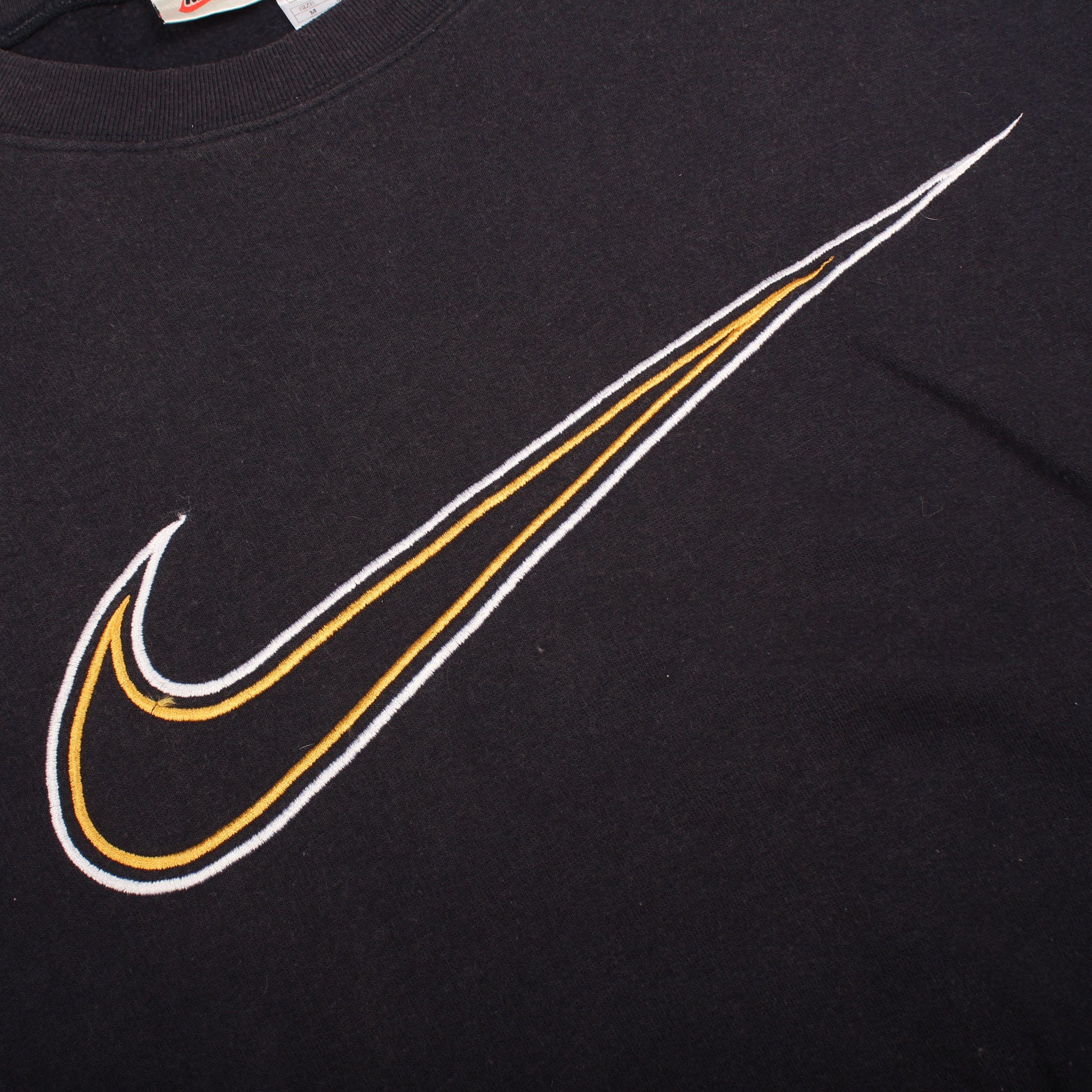 Nike Nike Big Swoosh Sweatshirt Black Crewneck 90s Y2K Size US M / EU 48-50 / 2 - 7 Thumbnail