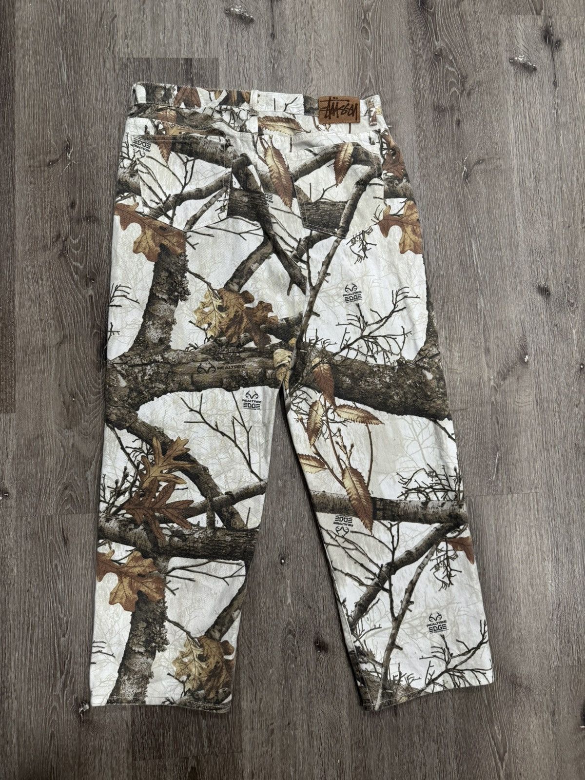 Stussy Realtree White Tree Camo Big Ol Jeans Size 34