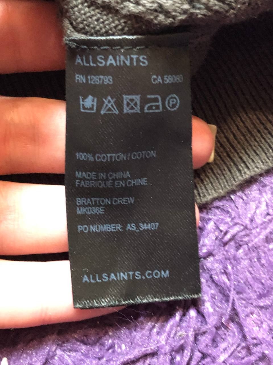 Allsaints vintage Allsaints Y2K gray Sweatshirt size XL streetwear Size US XL / EU 56 / 4 - 3 Thumbnail
