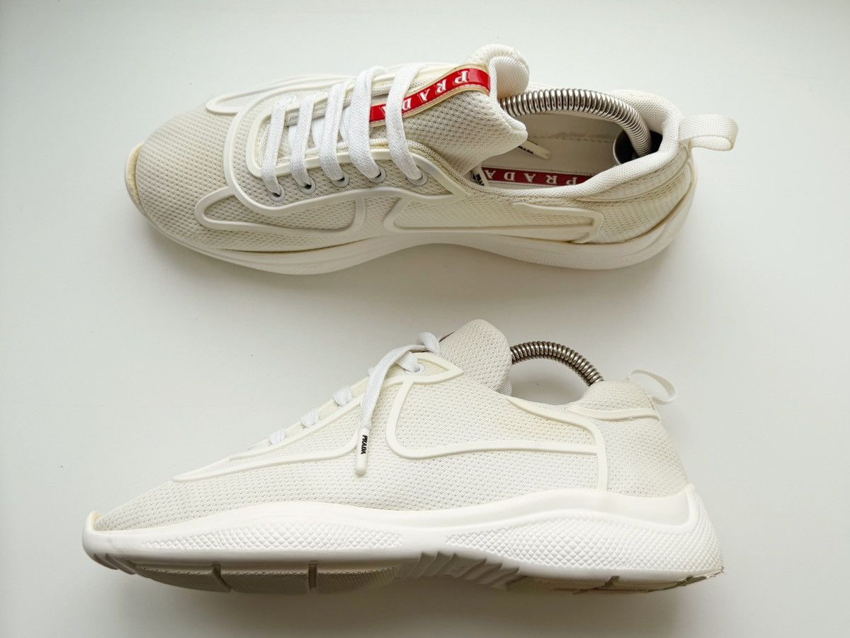 Prada Prada American Cup Men White Lightweight Sneakers 41 Italy Size US 8 / EU 41 - 3 Thumbnail