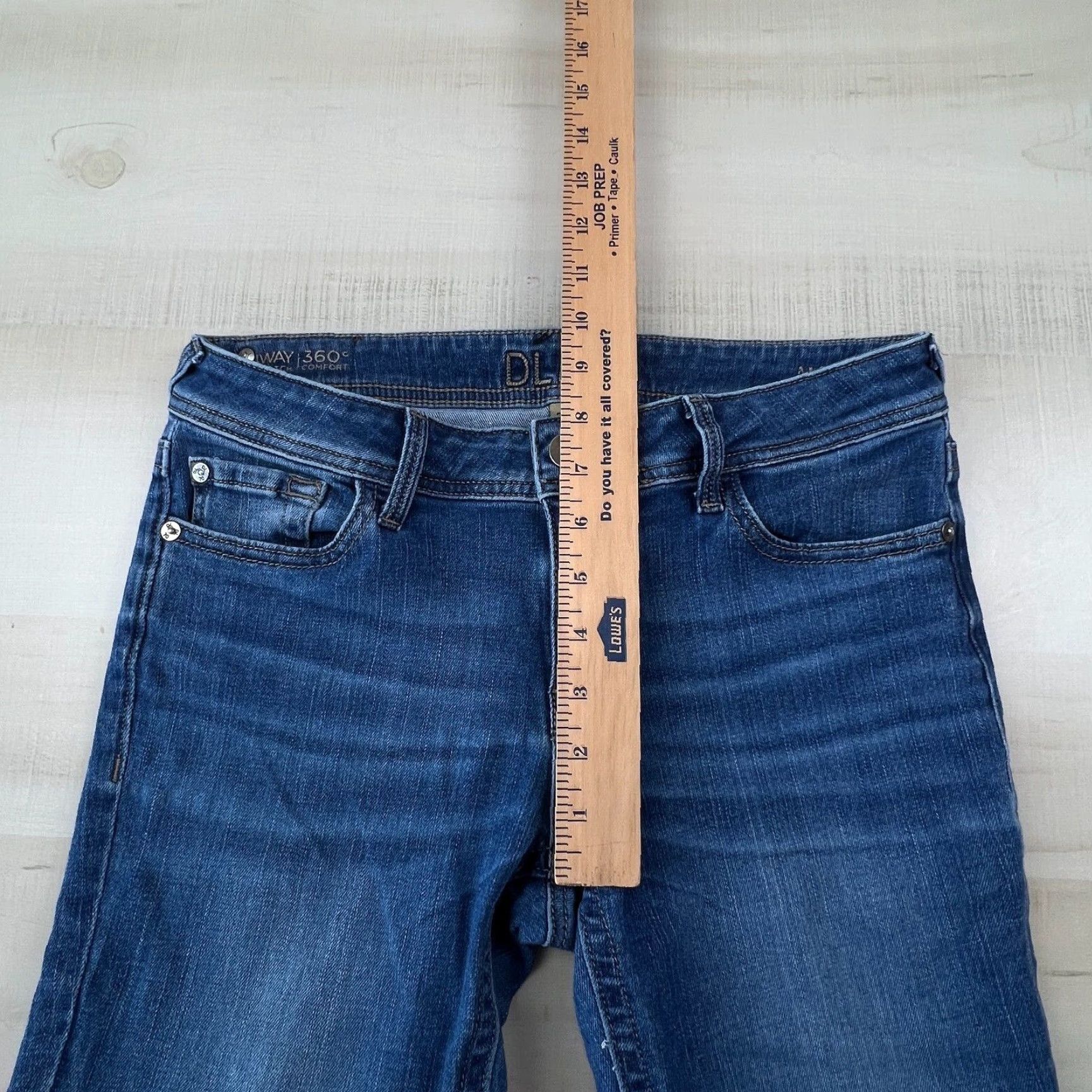 DL1961 DL 1961 Womens 27 Low Rise Skinny Blue Stretch Denim Jeans Cotton Blend Size 27" / US 4 / IT 40 - 6 Thumbnail