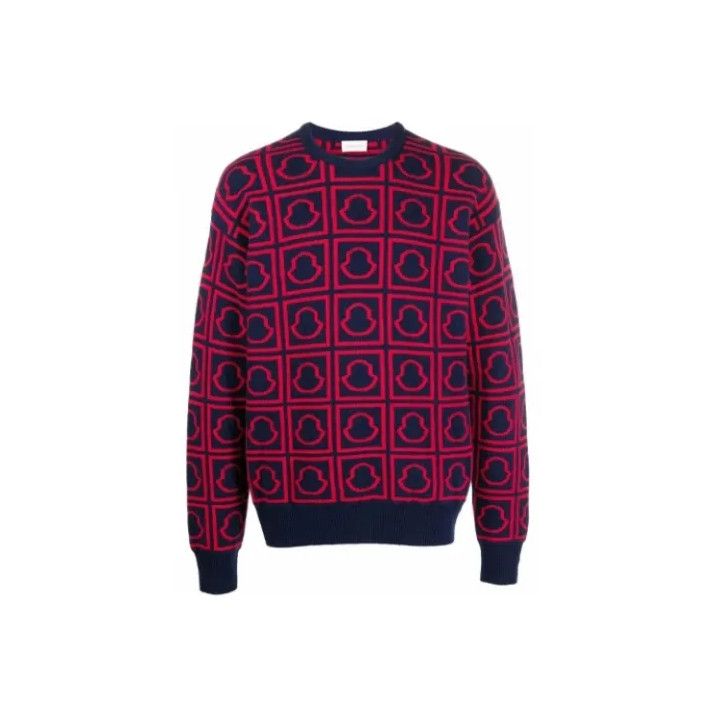 Moncler Moncler FW21 Patterned Loose Long-Sleeve Sweater Size US M / EU 48-50 / 2 - 1 Thumbnail