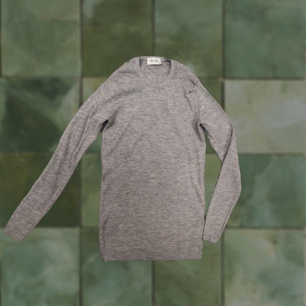 John Smedley John Smedley England light elastic ribbed gray Crewneck Wool Sweater Long sleeve Mens S Wool Gray Crewneck 1960s? Size US S / EU 44-46 / 1 - 1 Thumbnail