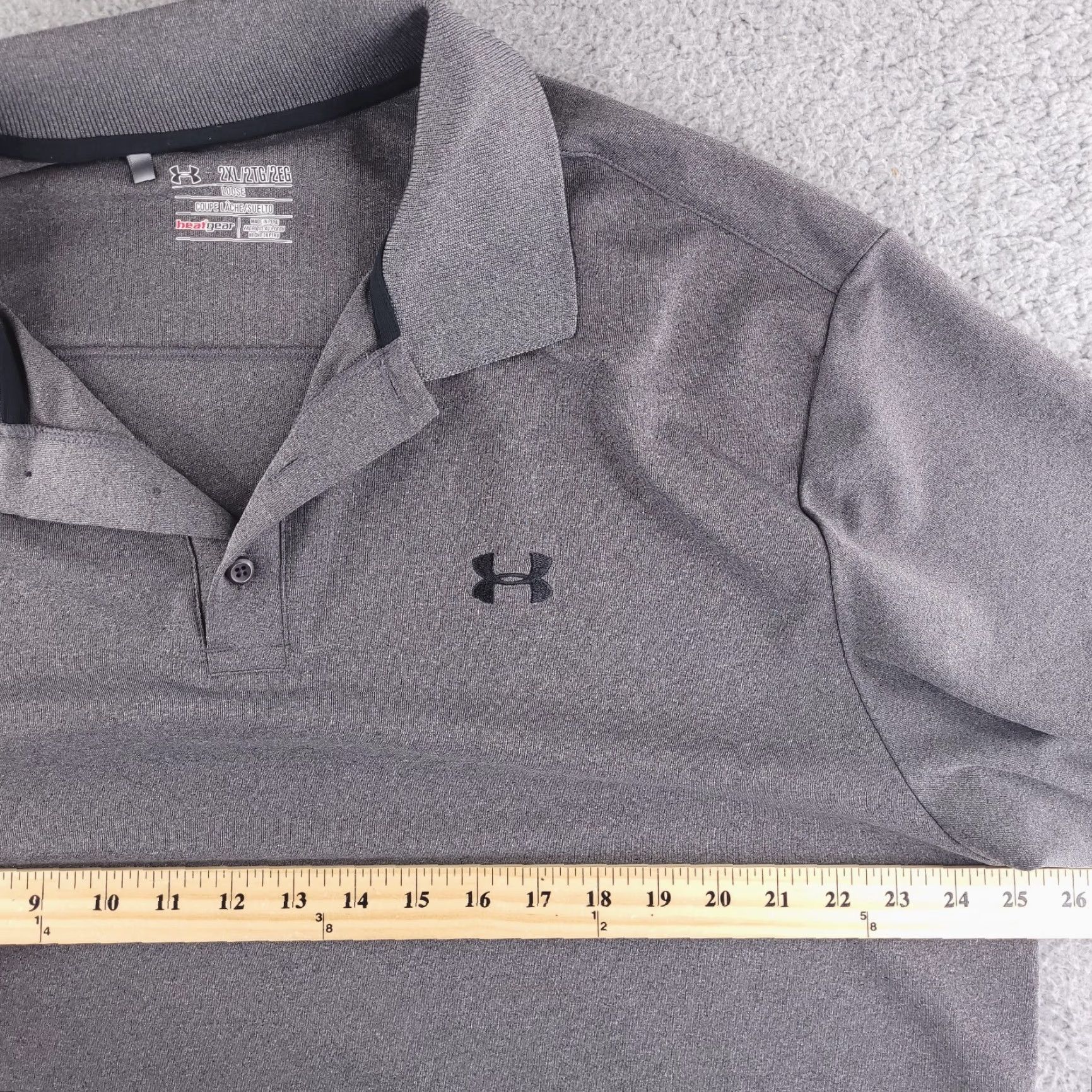 Under Armour Under Armour Polo Shirt Mens 2XL Gray Golf Performance Stretch Short Sleeve Size US XXL / EU 58 / 5 - 5 Thumbnail