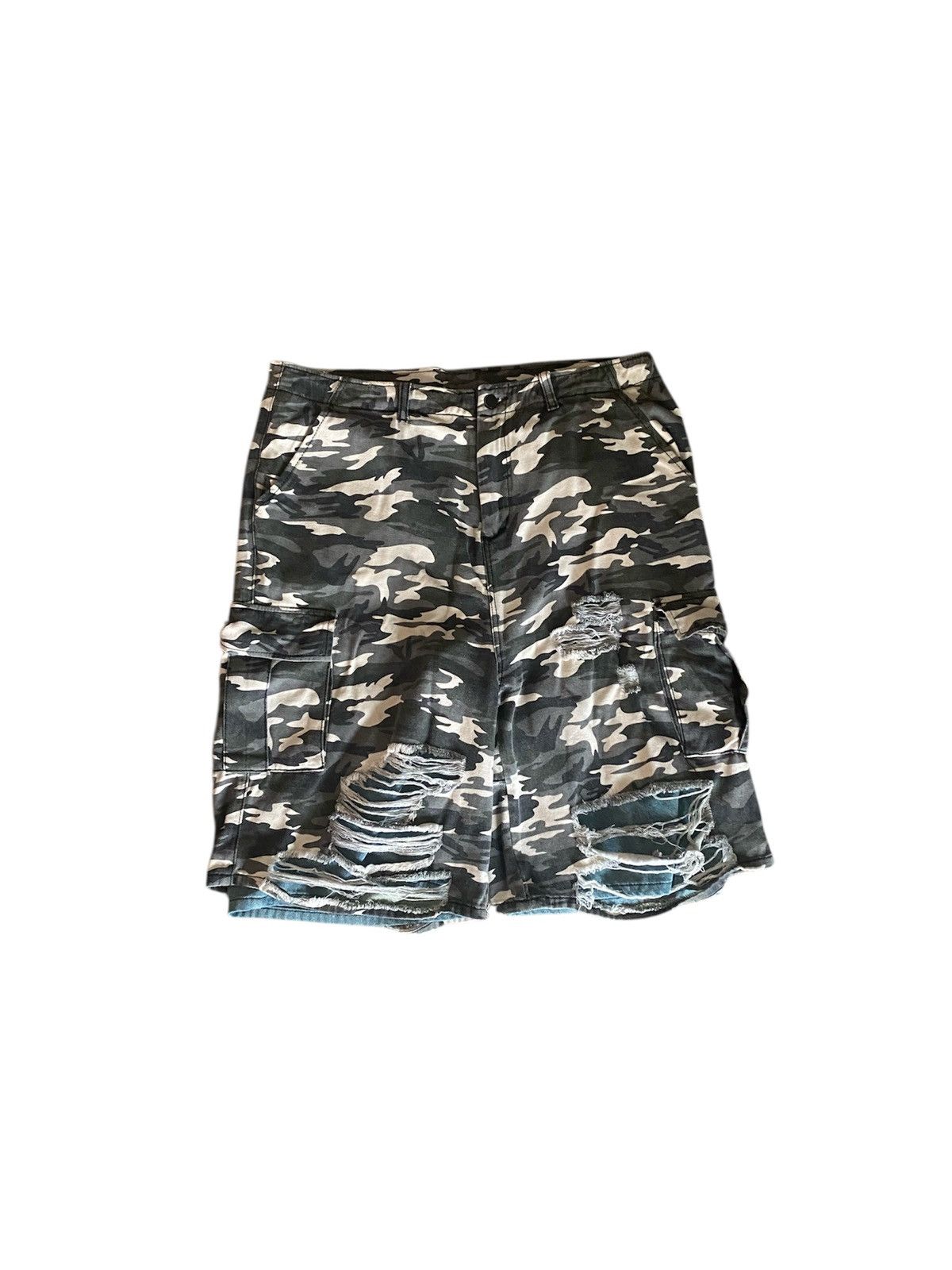 Other Contour Double Layer Camo/Denim Hybrid Shorts Size US 34 / EU 50 - 1 Thumbnail