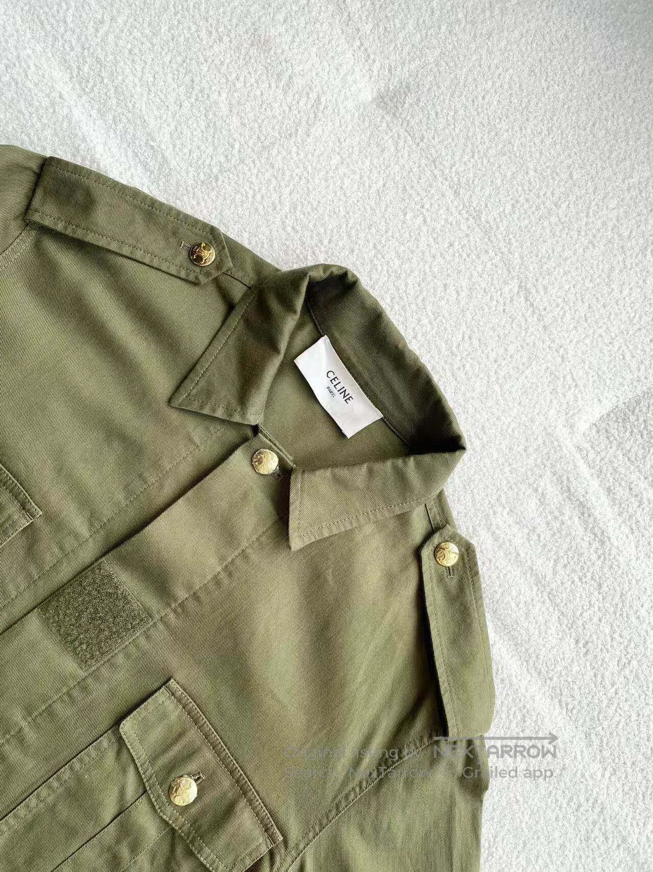 Celine Celine Gold-buckled cargo coat| Size 4XL / US 24-26 - 4 Thumbnail