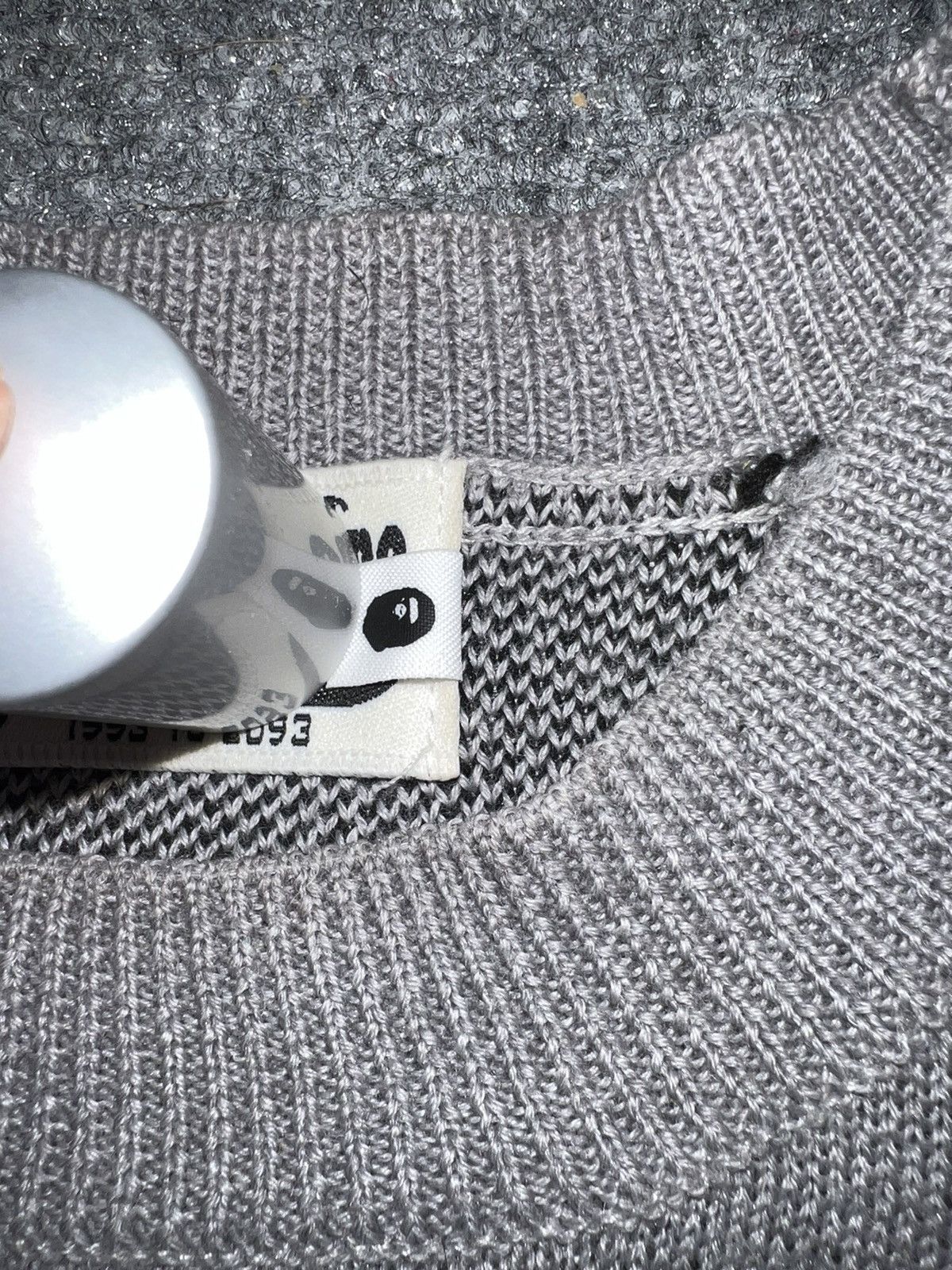 Bape Bape Grey Knitted Sweater Size US S / EU 44-46 / 1 - 6 Thumbnail