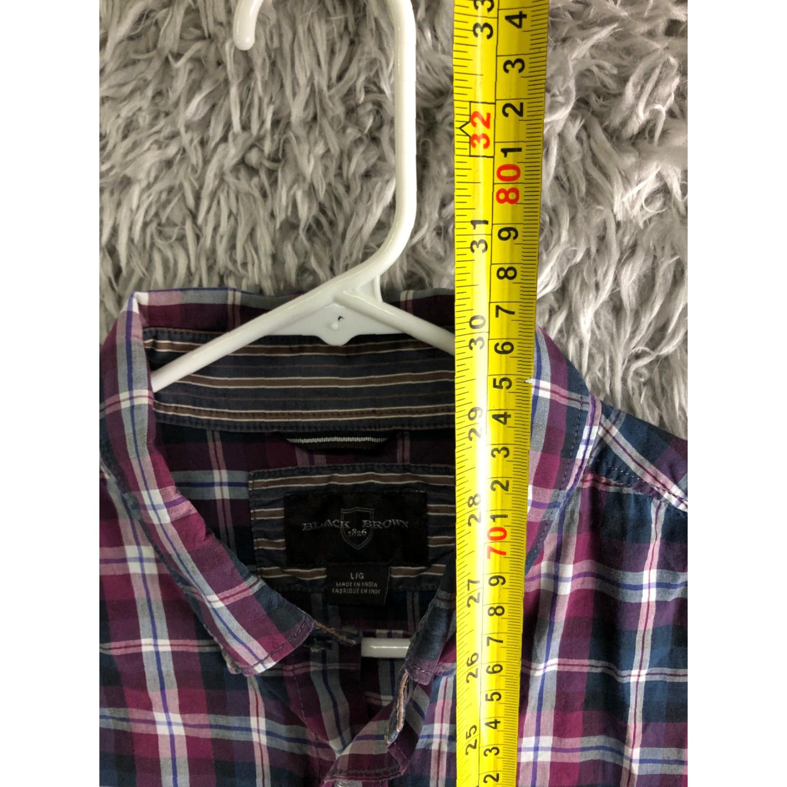 Vintage Black Brown 1826 Shirt Plaid Button-Down Long Sleeve Mens Large Red Collared Shirt Size US L / EU 52-54 / 3 - 5 Thumbnail
