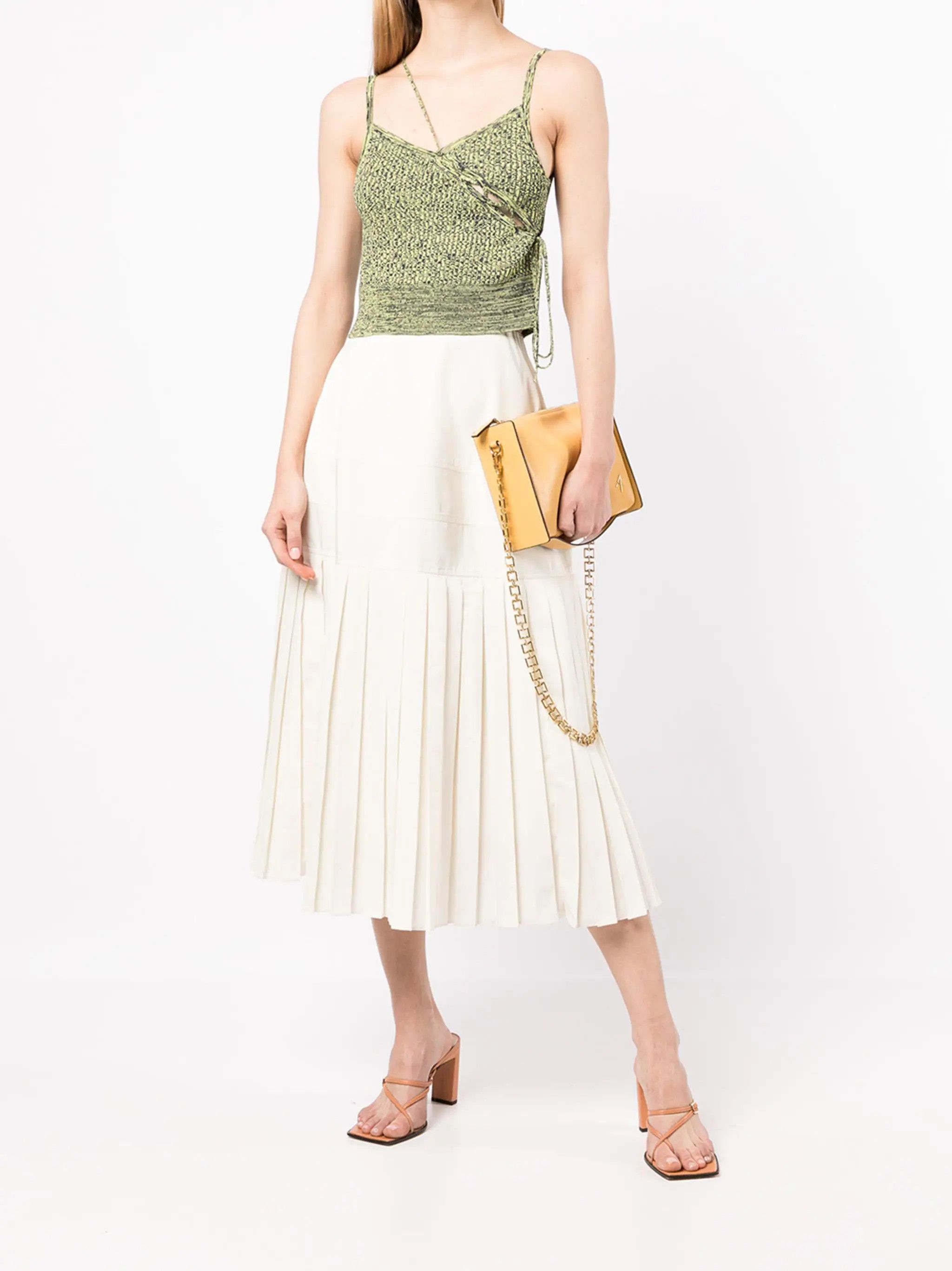 Christopher Esber o1mle0524 Laced Tie Knit Top in Green Size M / US 6-8 / IT 42-44 - 3 Thumbnail