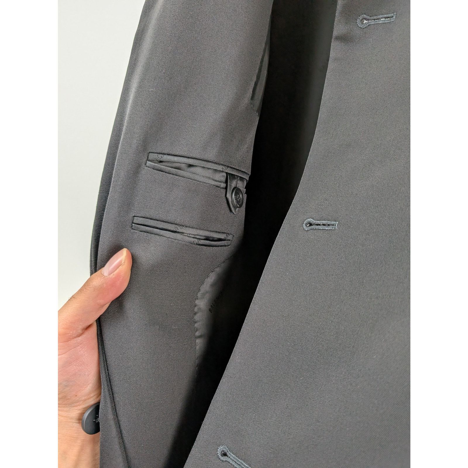 Balenciaga o1rshd1 Barathea Coat in Black Size US M / EU 48-50 / 2 - 9 Thumbnail