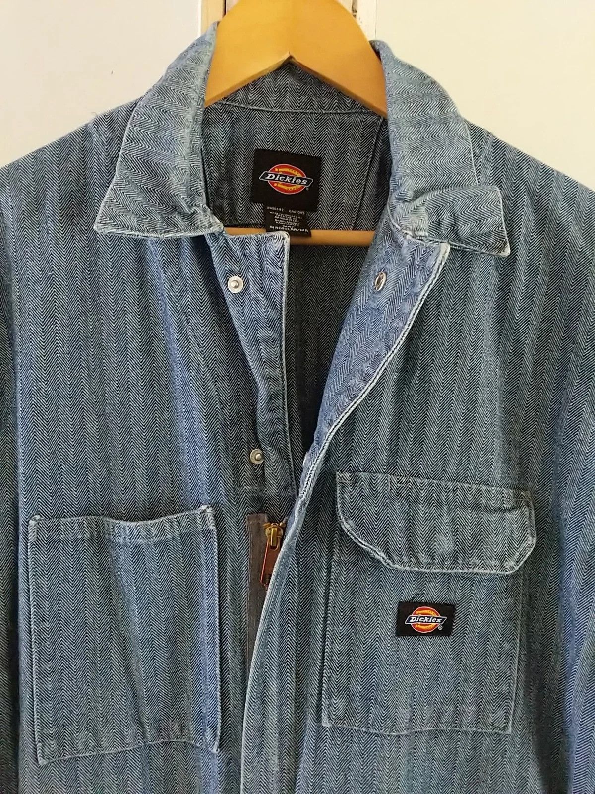 Dickies VTG DICKIES BLUE HERRINGBONE JUMPSUIT COVERALLS Size US 35 - 3 Thumbnail