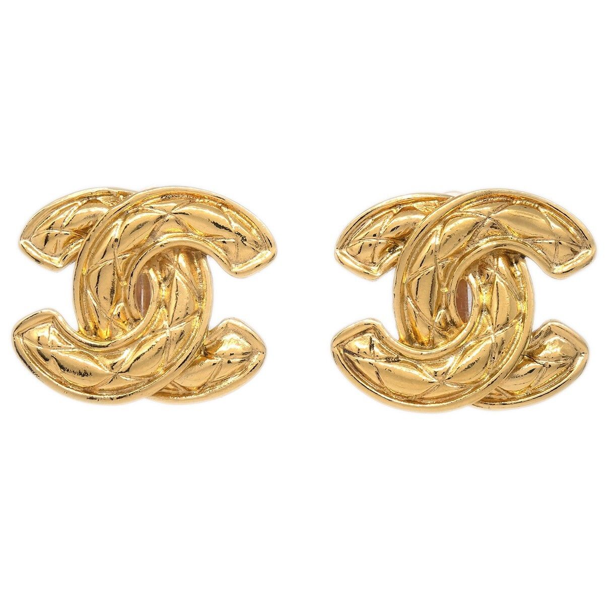 Chanel Chanel CC Clip-On Quilted Metal Size ONE SIZE - 1 Thumbnail